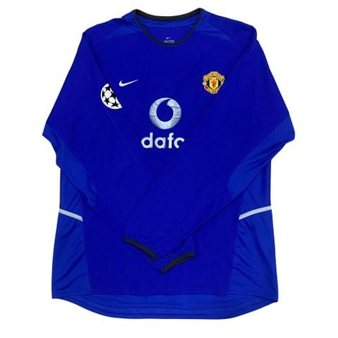ÁO BÓNG ĐÁ MANCHESTER UNITED 2002/03 SÂN KHÁCH CHÍNH HÃNG - PATCH CLASSIC CHAMPIONS LEAGUE + BECKHAM #7 - 184956