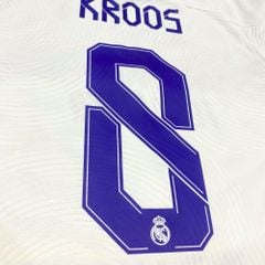 ÁO BÓNG ĐÁ REAL MADRID 2021/22 SÂN NHÀ CHÍNH HÃNG PLAYER - NAMESET KROSS #8 - GQ1360