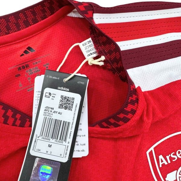 ÁO BÓNG ĐÁ ARSENAL SÂN NHÀ 2026/27 CHÍNH HÃNG PLAYER JZ3165