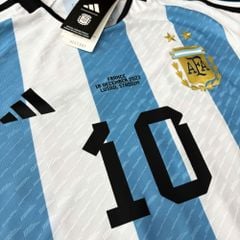 ÁO BÓNG ĐÁ ARGENTINA 2022 SÂN NHÀ CHÍNH HÃNG BẢN PLAYER MESSI #10, FULL PATCH + FINAL MATCH DETAIL WORLD CUP 2022 - HF2157