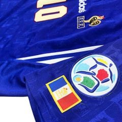 ÁO BÓNG ĐÁ ĐỘI TUYỂN PHÁP 1996/97 CHÍNH HÃNG SÂN NHÀ PLAYER-- NAMESET ZIDANE #10 + PATCH EURO 1996