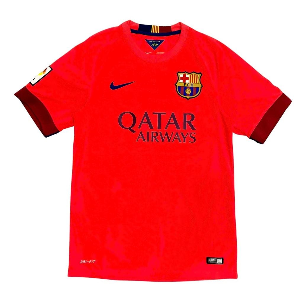 ÁO BÓNG ĐÁ BARCELONA 2014/15 CHÍNH HÃNG SÂN KHÁCH PLAYER 610595-672 - NAME PATCH LFP NEYMAR JR
