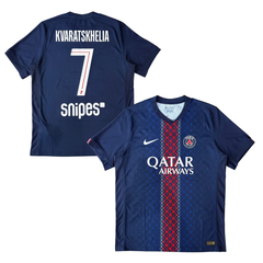 ÁO BÓNG ĐÁ PSG 2025/26 SÂN NHÀ CHÍNH HÃNG PLAYER KVARATSKHELIA #7 PHÔNG LIGUE 1 - HJ4547-411 - KHÔNG TAG - 10/10