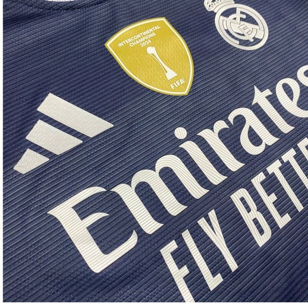 ÁO BÓNG ĐÁ REAL MADRID 2025/26 SÂN KHÁCH PLAYER CHÍNH HÃNG - NAMESET BELLINGHAM #5 - PATCH C1 - KHIÊN VÔ ĐỊCH FIFA INTERCONTINENTAL 2024  - JV5920