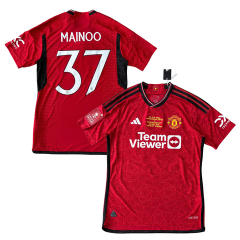 ÁO BÓNG ĐÁ MANCHESTER UNITED 2023/24 SÂN NHÀ CHÍNH HÃNG PLAYER + PATCH FA CUP 12, FINAL DETAIL THÊU + MAINOO #37 - IN3520