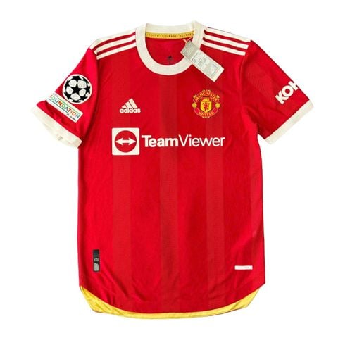 ÁO BÓNG ĐÁ MANCHESTER UNITED 2021/22 CHÍNH HÃNG SÂN NHÀ PLAYER H31090 - PATCH CHAMPION LEAGUE  SIZE S (UK)