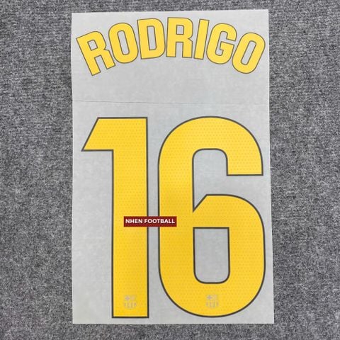 NAMESET RODRIGO 16 AUTHENTIC BARCELONA SÂN NHÀ 2026/27 LALIGA