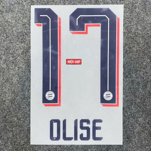 NAMESET OLISE 17 AUTHENTIC BAYERN MUNICH 2026/27 SÂN KHÁCH BUNDESLIGA