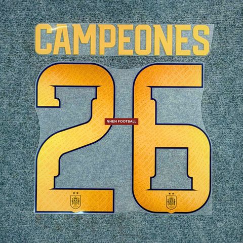 NAMESET CAMPEONES 26 KỈ NIỆM VÔ ĐỊCH WORLDCUP AUTHENTIC TÂY BAN NHA 2026/27 SÂN NHÀ 2 SAO