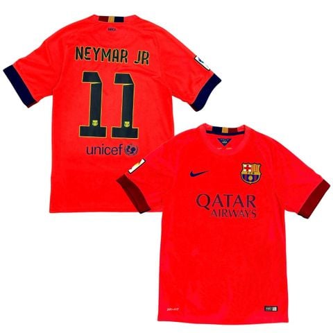 ÁO BÓNG ĐÁ BARCELONA 2014/15 CHÍNH HÃNG SÂN KHÁCH PLAYER 610595-672 - NAME PATCH LFP NEYMAR JR