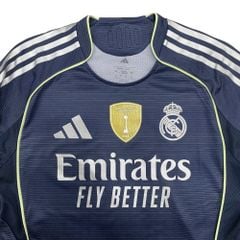 ÁO BÓNG ĐÁ REAL MADRID 2025/26 SÂN KHÁCH PLAYER CHÍNH HÃNG - NAMESET BELLINGHAM #5 - PATCH C1 - KHIÊN VÔ ĐỊCH FIFA INTERCONTINENTAL 2024  - JV5920