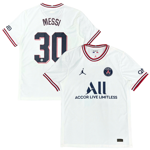 ÁO BÓNG ĐÁ PSG 2021/22 SÂN KHÁCH THỨ TƯ BẢN PLAYER CHÍNH HÃNG - NAMESET MESSI #10 - DH7467-101