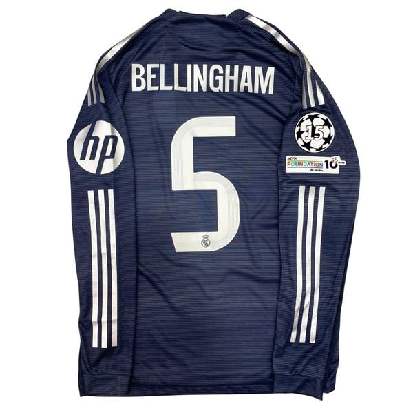 ÁO BÓNG ĐÁ REAL MADRID TAY DÀI 2025/26 SÂN KHÁCH PLAYER CHÍNH HÃNG - NAMESET BELLINGHAM #5 - PATCH C1 - KHIÊN VÔ ĐỊCH FIFA INTERCONTINENTAL 2024  - JV5924