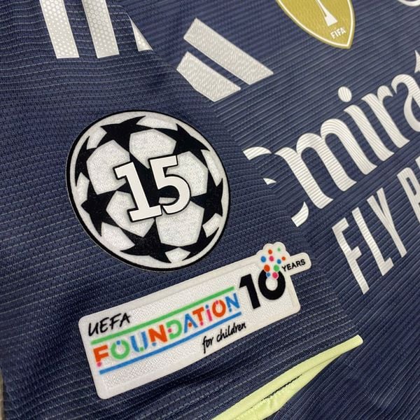 ÁO BÓNG ĐÁ REAL MADRID 2025/26 SÂN KHÁCH PLAYER CHÍNH HÃNG - NAMESET BELLINGHAM #5 - PATCH C1 - KHIÊN VÔ ĐỊCH FIFA INTERCONTINENTAL 2024  - JV5920