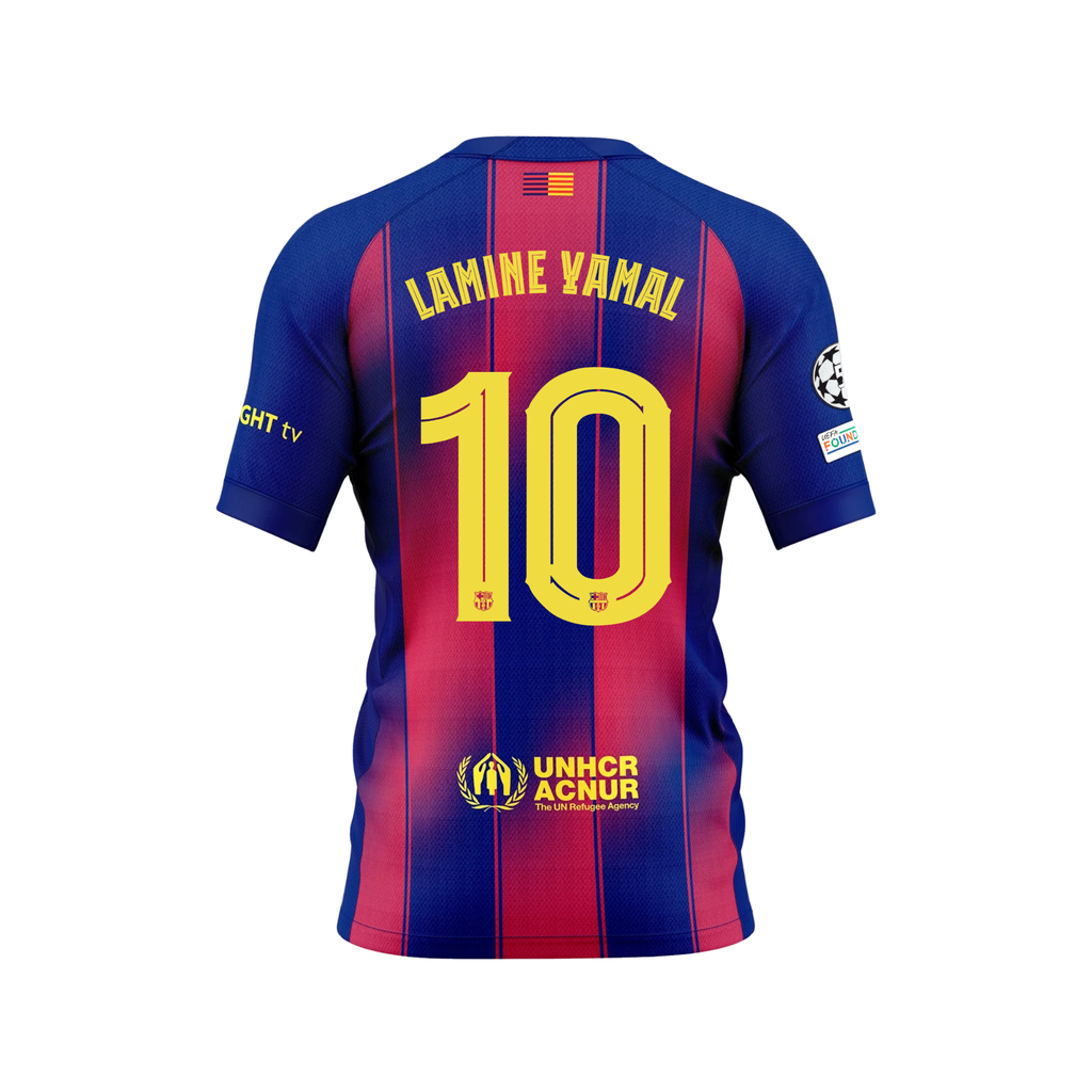 NAMESET LAMINE YAMAL 10 AUTHENTIC BARCELONA SÂN NHÀ 2025/26 UCL