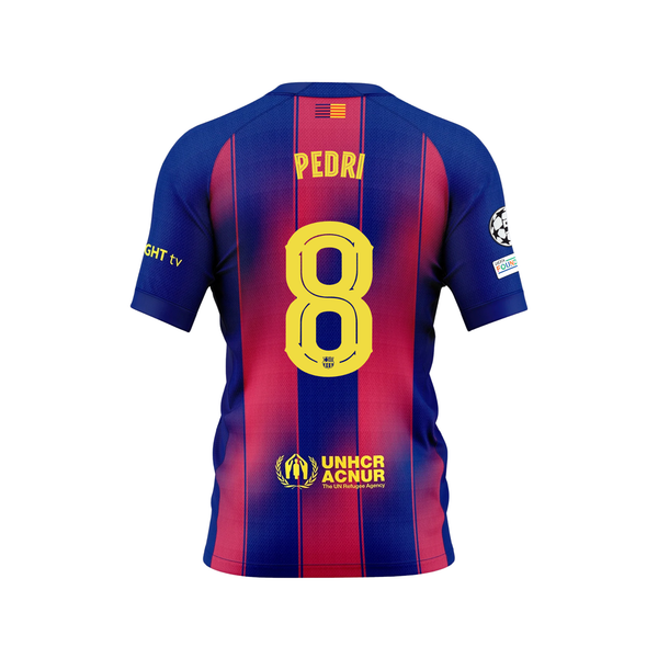 NAMESET PEDRI 8 AUTHENTIC BARCELONA SÂN NHÀ 2025/26  CUP