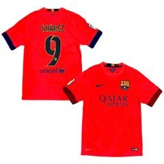 ÁO BÓNG ĐÁ BARCELONA 2014/15 CHÍNH HÃNG SÂN KHÁCH PLAYER - NAME PATCH LFP SUÁREZ