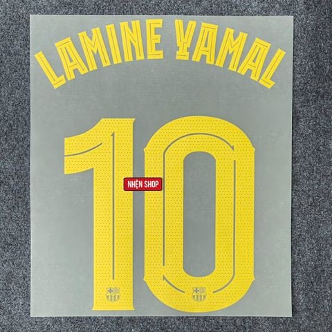 NAMESET LAMINE YAMAL 10 AUTHENTIC BARCELONA SÂN NHÀ 2025/26 UCL
