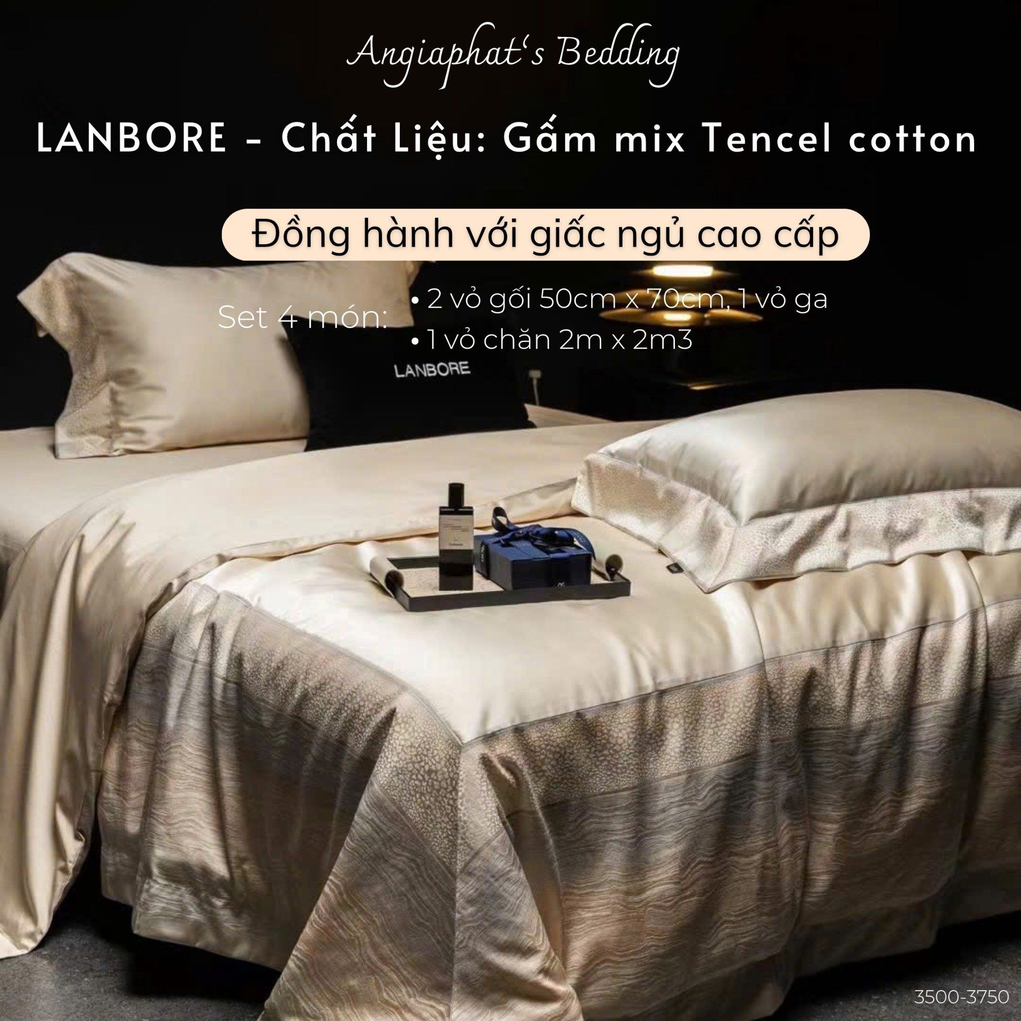  Set Chăn Ga Gấm Tencel - Vương Giả 3 