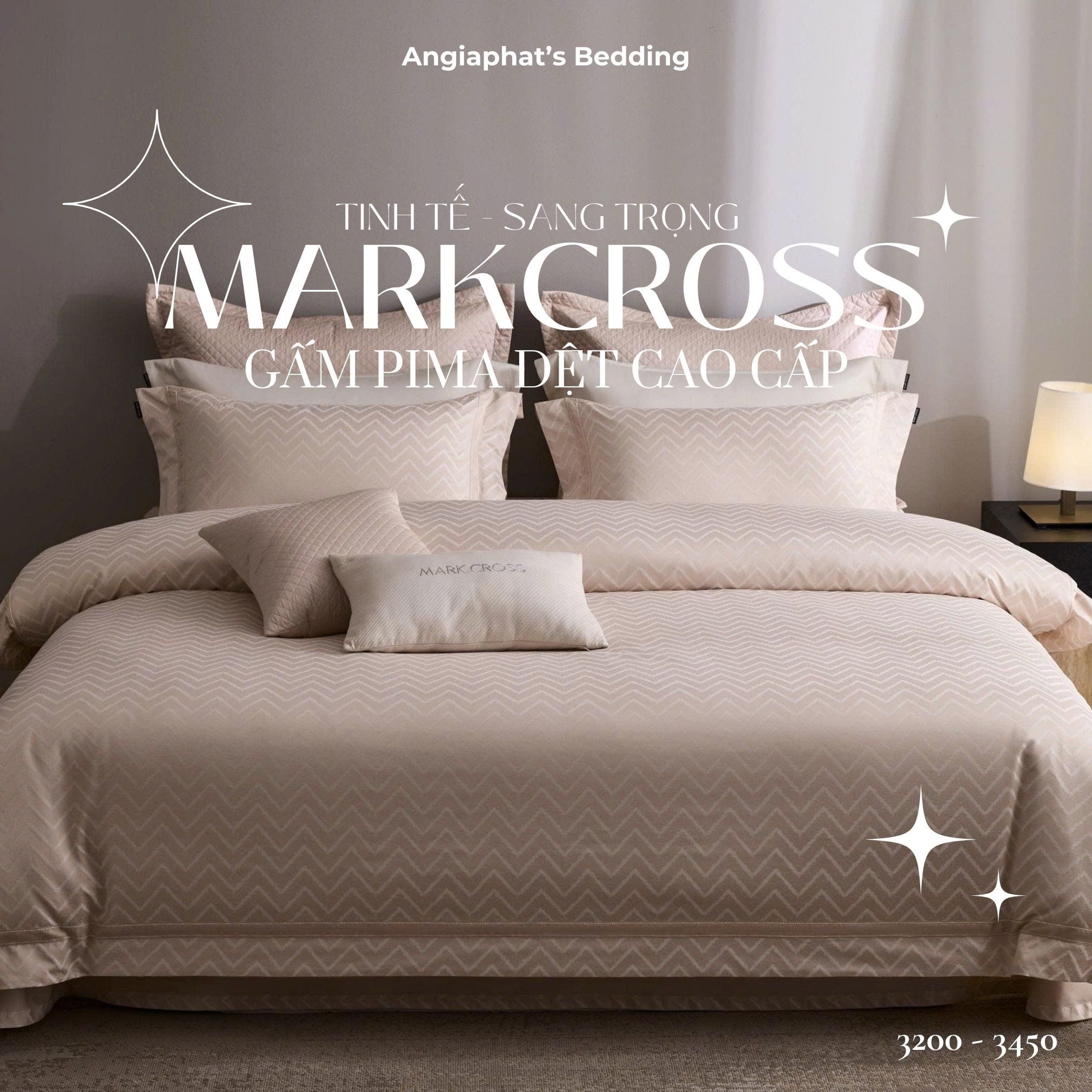  Set Chăn Ga Markcross - Gấm Pima 2 