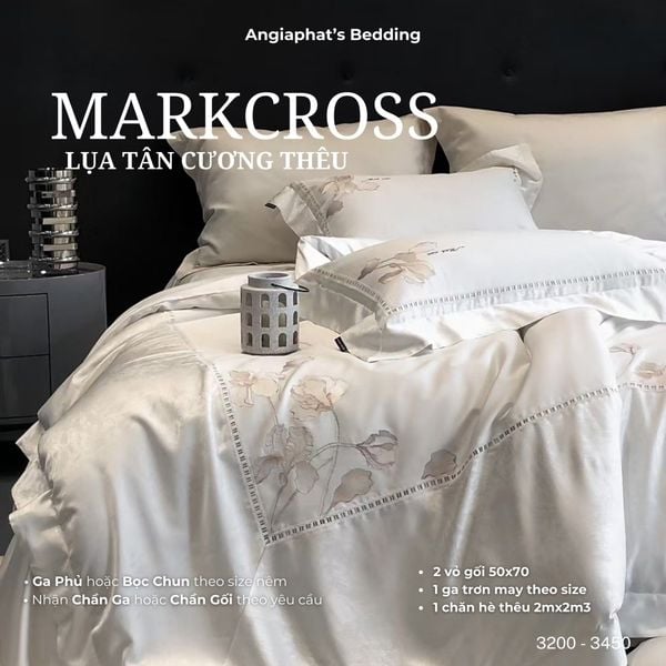  Set Chăn Ga Markcross - Lụa Pima Tân Cương 1 