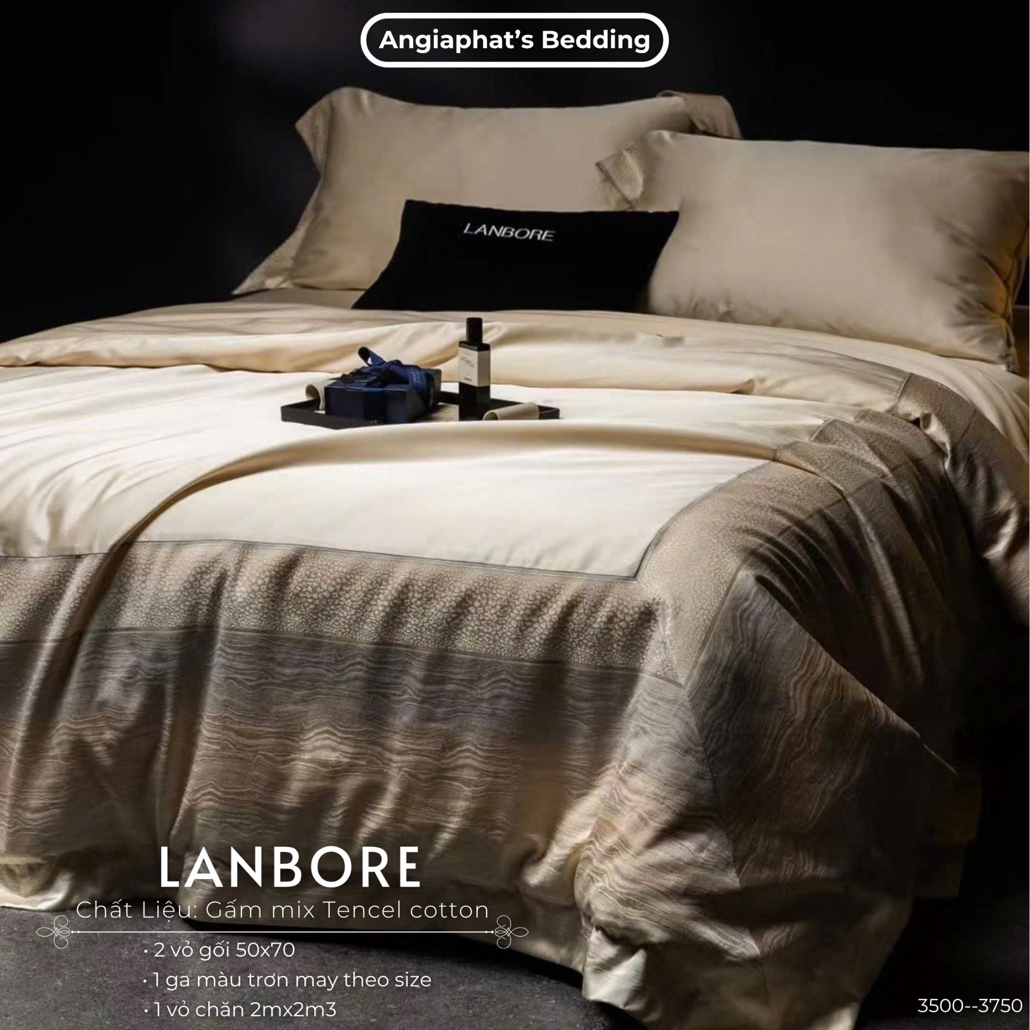  Set Chăn Ga Gấm Tencel - Vương Giả 3 