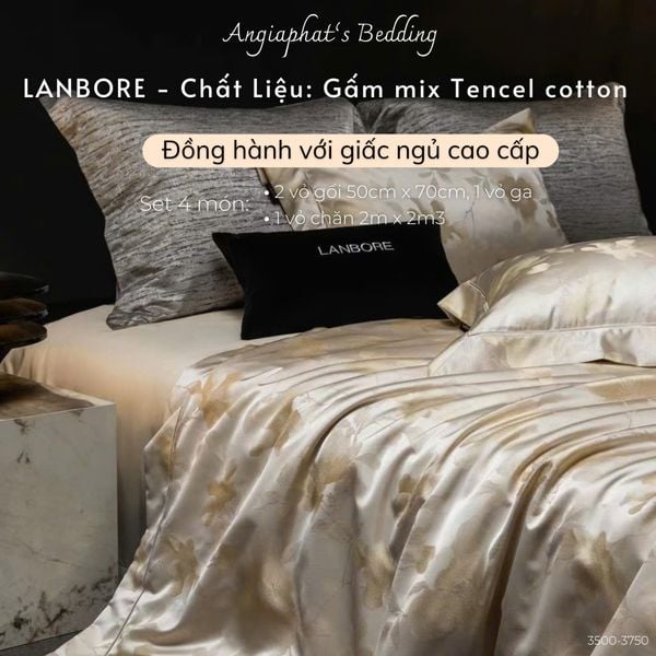  Set Chăn Ga Gấm Tencel - Vương Giả 4 