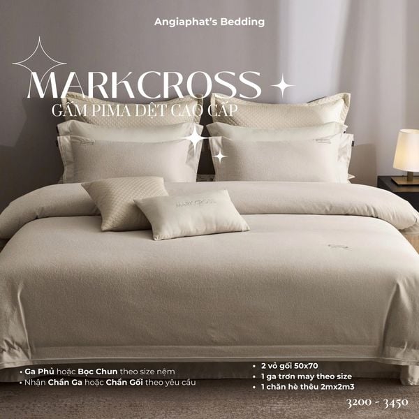  Set Chăn Ga Markcross - Gấm Pima 3 