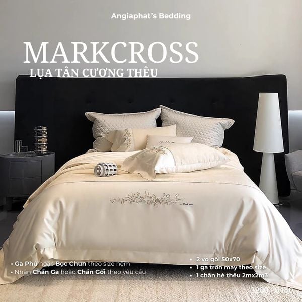  Set Chăn Ga Markcross - Lụa Pima Tân Cương 2 