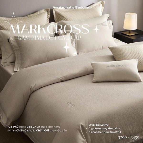  Set Chăn Ga Markcross - Gấm Pima 3 
