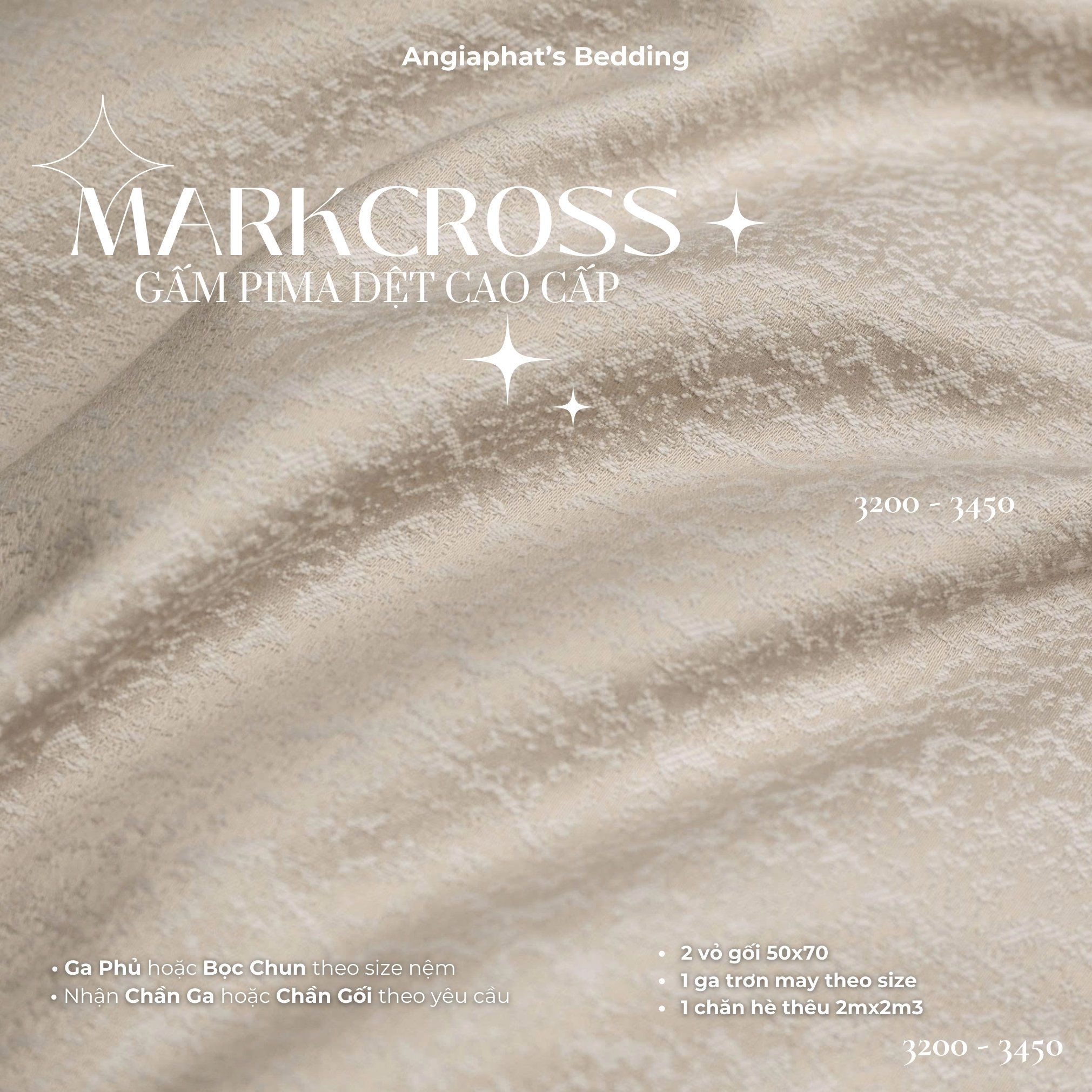  Set Chăn Ga Markcross - Gấm Pima 3 