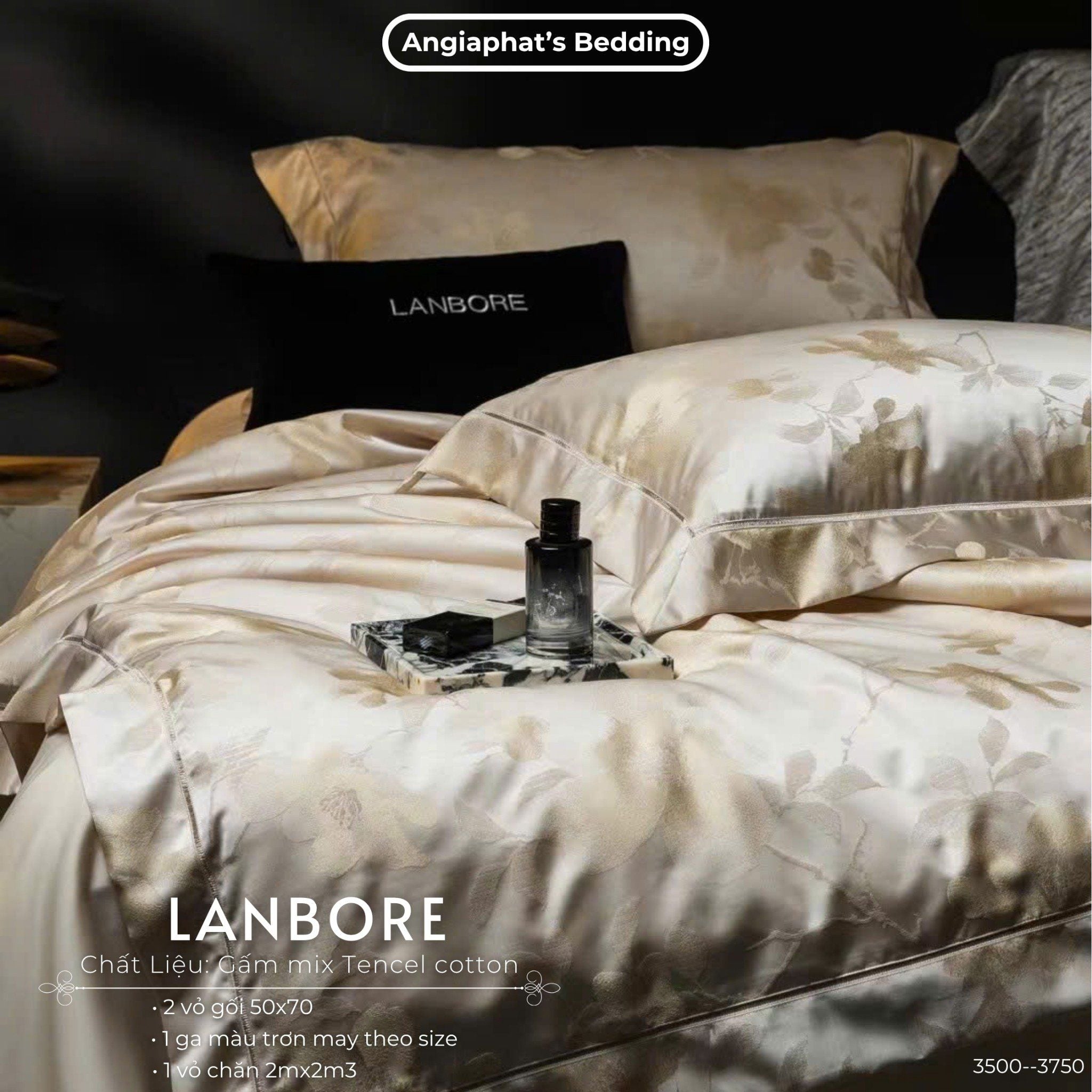  Set Chăn Ga Gấm Tencel - Vương Giả 4 