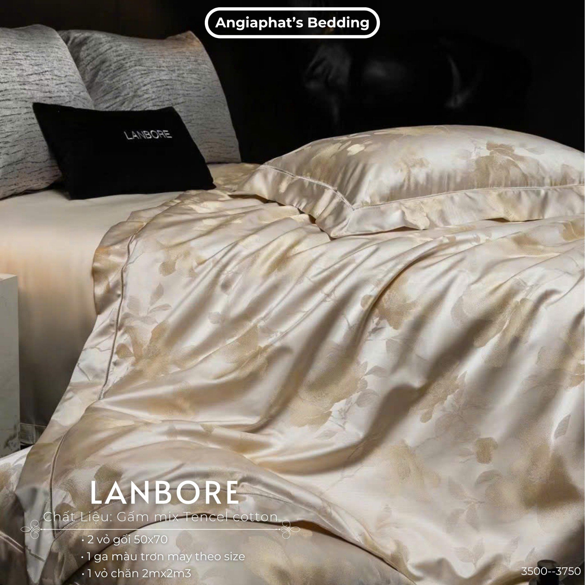  Set Chăn Ga Gấm Tencel - Vương Giả 4 