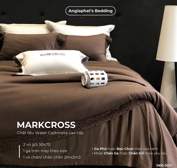  Set Chăn Ga Markcross - Lụa WATER CASHMERE 3 