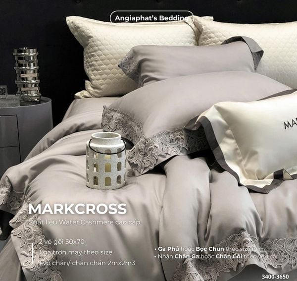  Set Chăn Ga Markcross - Lụa WATER CASHMERE 4 