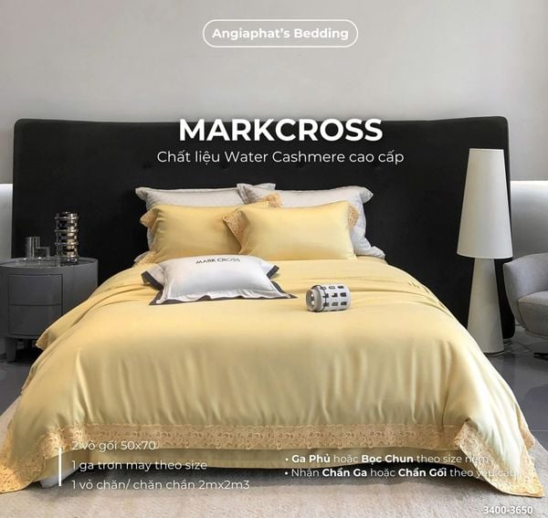  Set Chăn Ga Markcross - Lụa WATER CASHMERE 2 