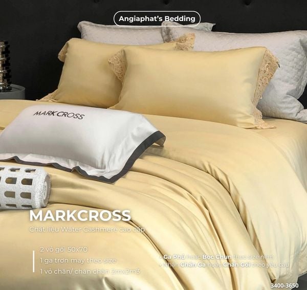  Set Chăn Ga Markcross - Lụa WATER CASHMERE 2 