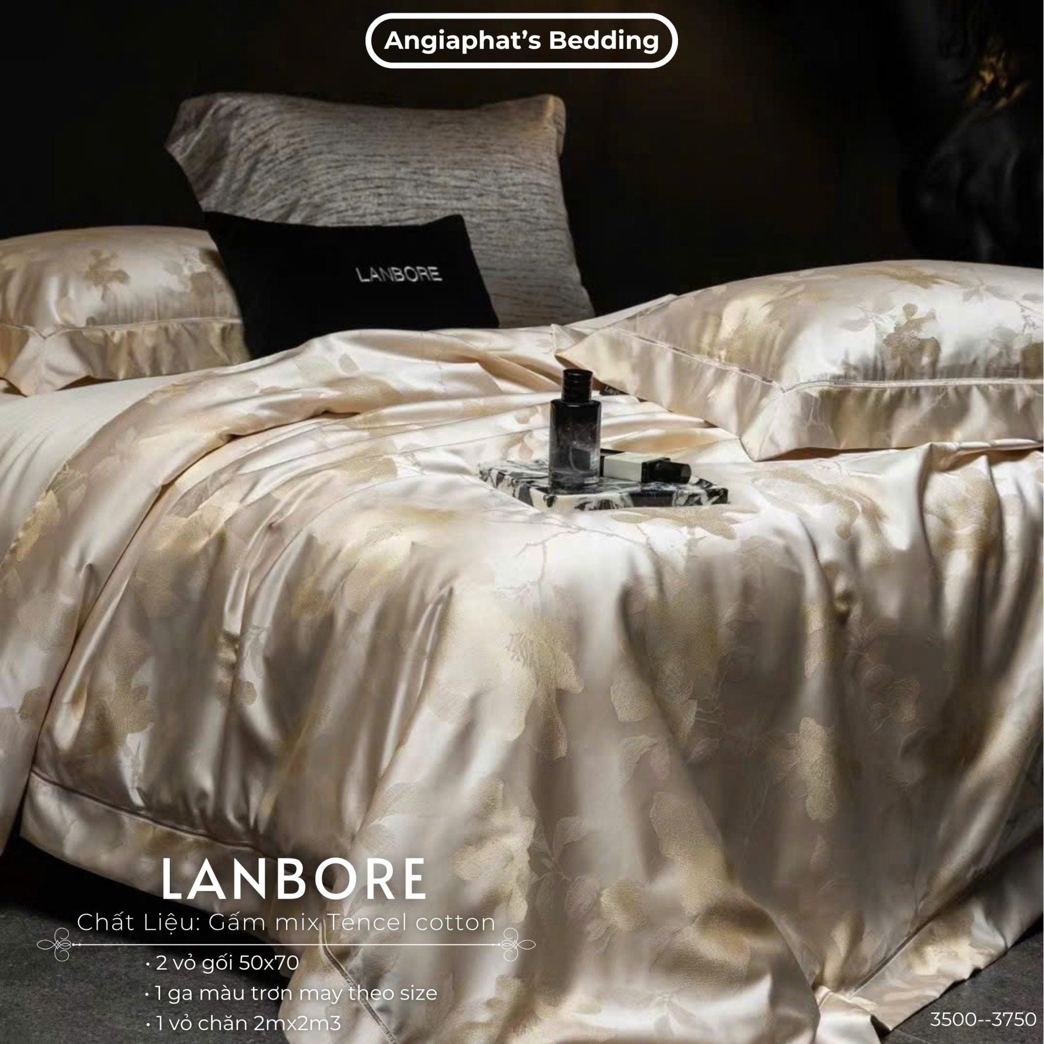  Set Chăn Ga Gấm Tencel - Vương Giả 4 