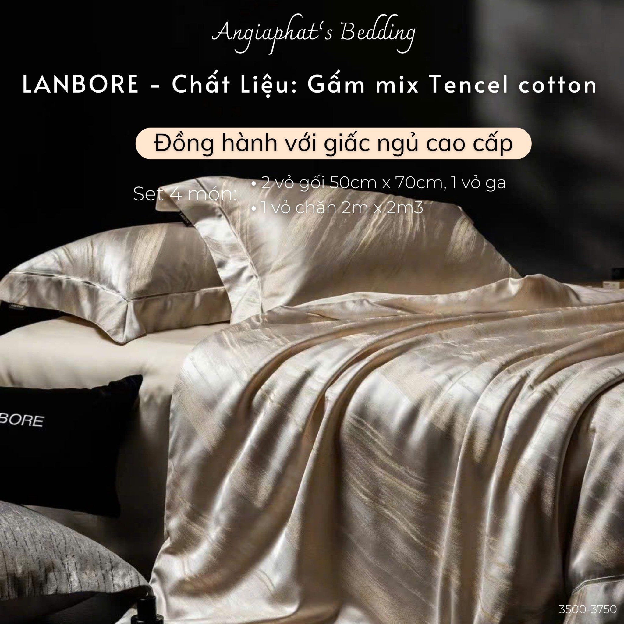  Set Chăn Ga Gấm Tencel - Vương Giả 5 