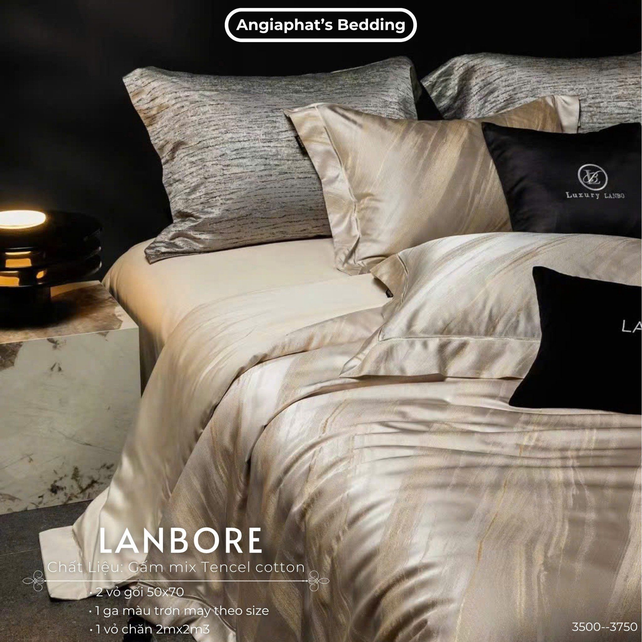  Set Chăn Ga Gấm Tencel - Vương Giả 5 