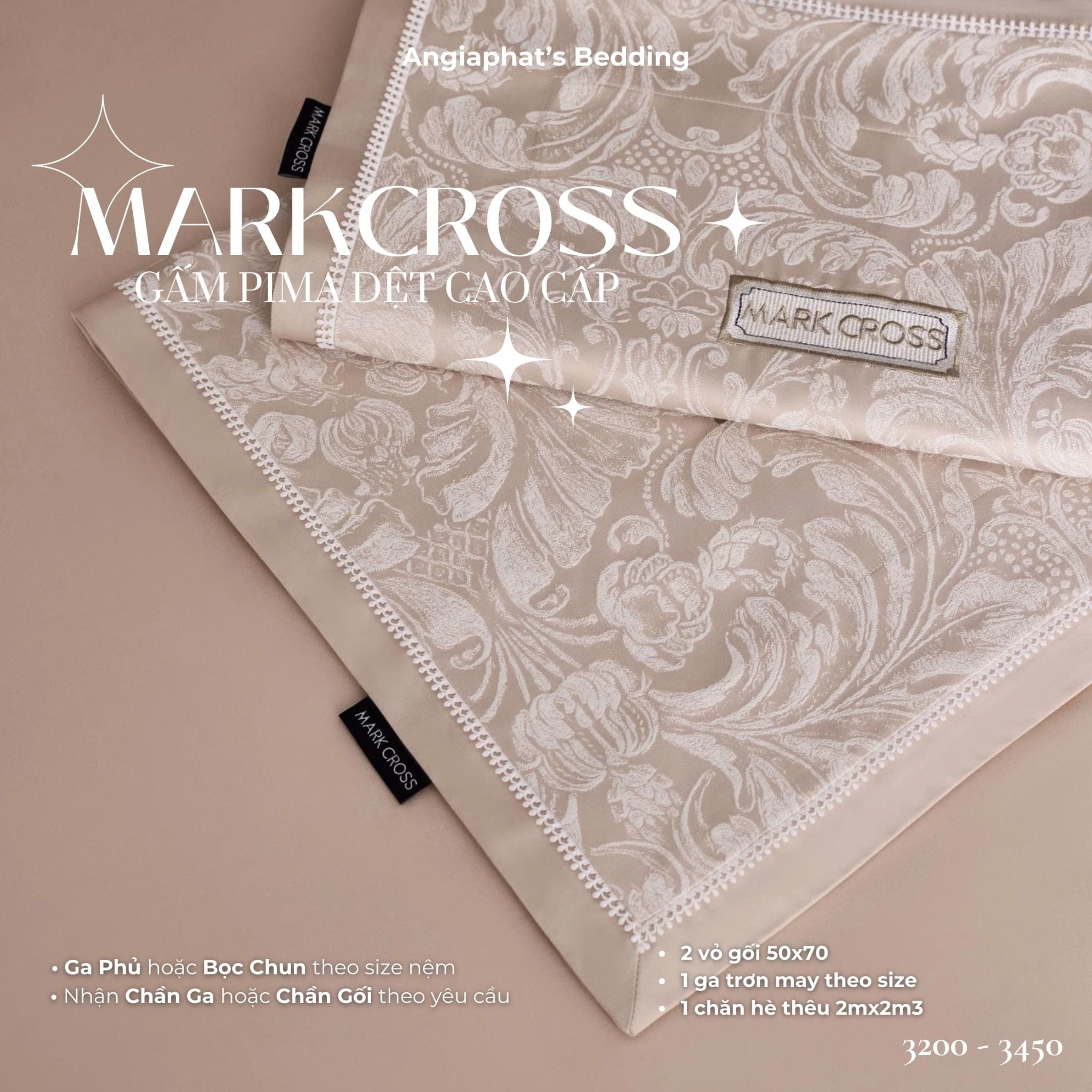  Set Chăn Ga Markcross - Gấm Pima 5 