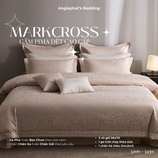  Set Chăn Ga Markcross - Gấm Pima 5 