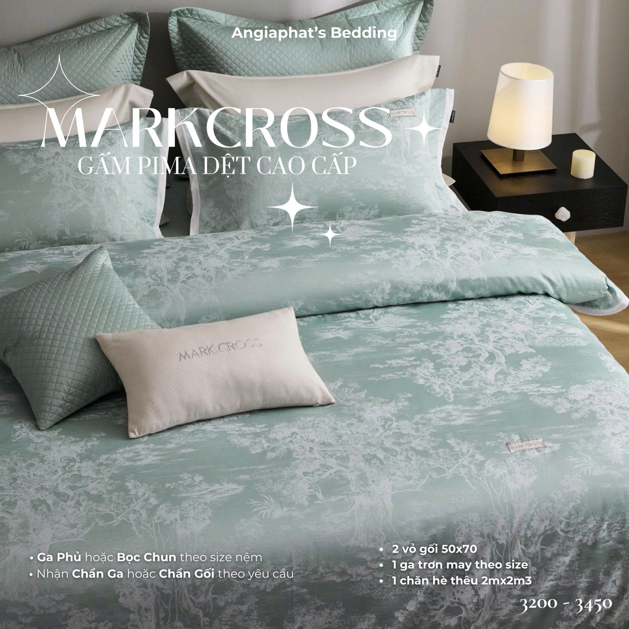  Set Chăn Ga Markcross - Gấm Pima 1 