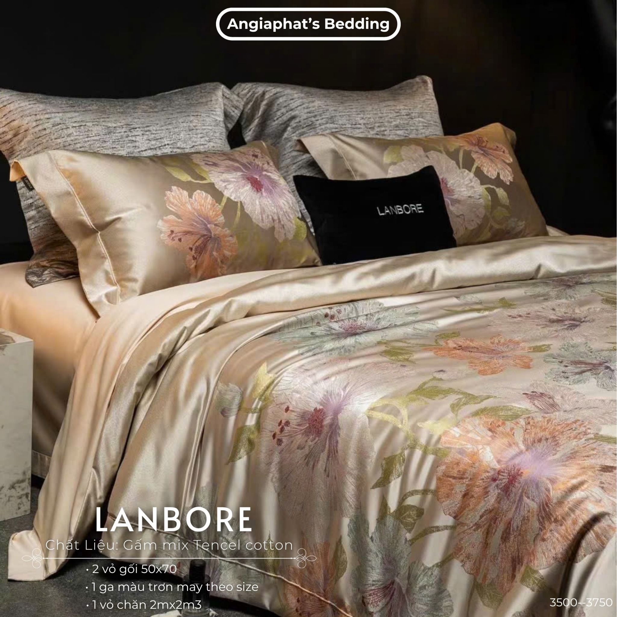  Set Chăn Ga Gấm Tencel - Vương Giả 1 