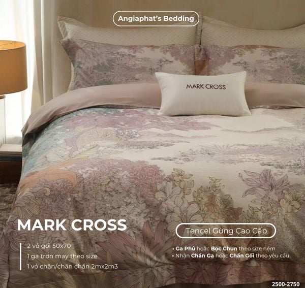  Set Chăn Ga Markcross - Lụa Tencel Gừng 1 