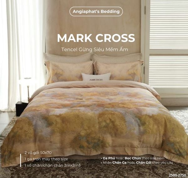  Set Chăn Ga Markcross - Lụa Tencel Gừng 2 