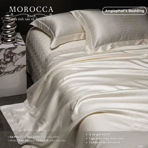  Set Chăn Ga Lụa Tinh Xảo Mix Tencel MOROCCA - Màu 2 