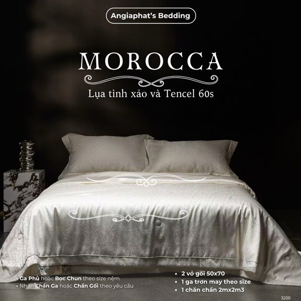  Set Chăn Ga Lụa Tinh Xảo Mix Tencel MOROCCA - Màu 3 