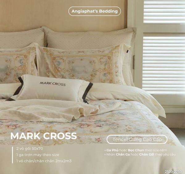  Set Chăn Ga Markcross - Lụa Tencel Gừng 3 
