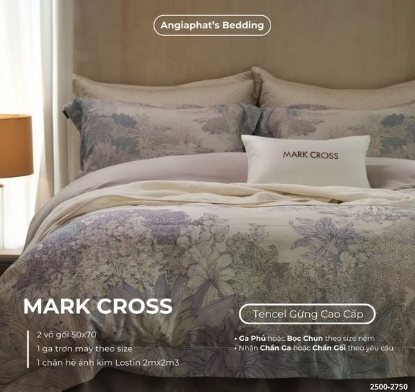  Set Chăn Ga Markcross - Lụa Tencel Gừng 4 